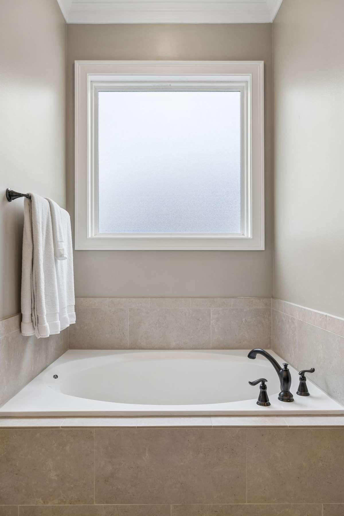 Soaking tub in primary bath.