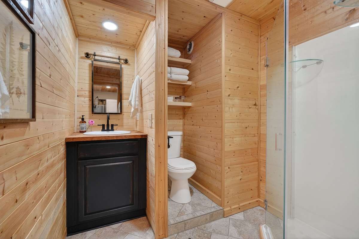 Downstairs renovated bathroom