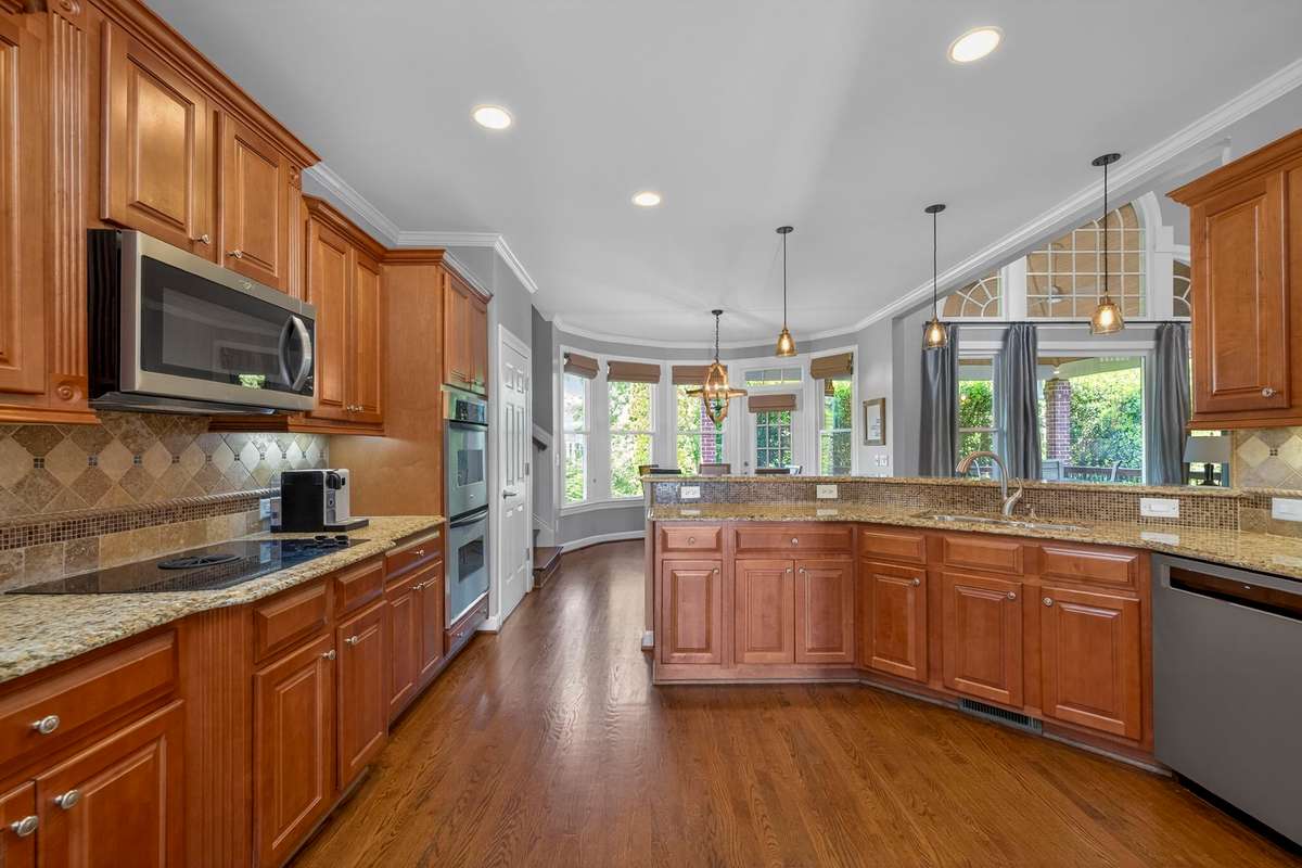 This angle highlights the abundance of cabinet space - perfect for home cooks who love to stay organized!