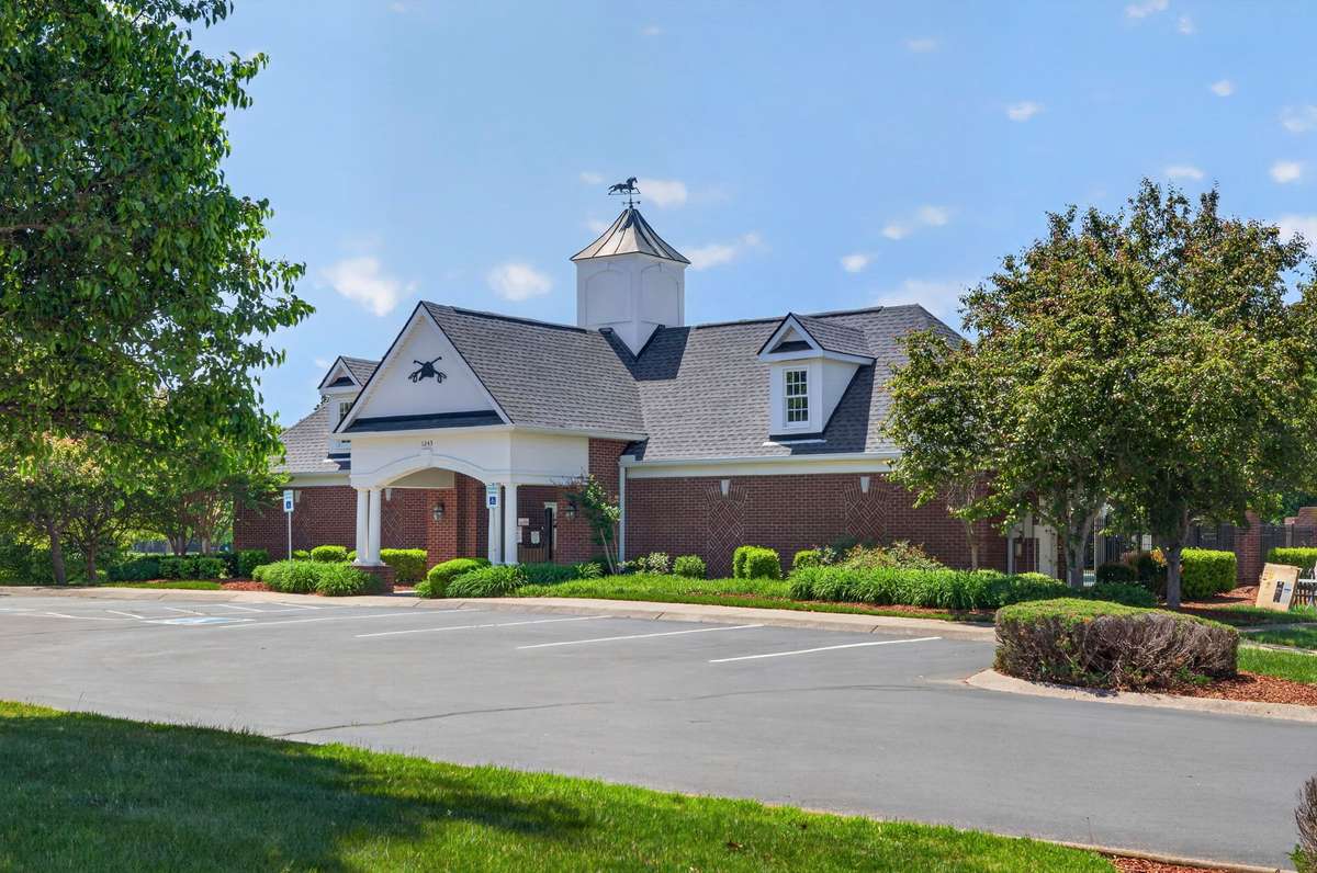 The community clubhouse serves as a hub for amenities, casual gatherings and community use.
