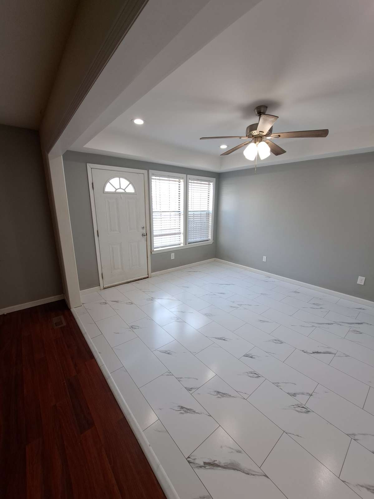 China cabinet and a large table will fit here nicely.