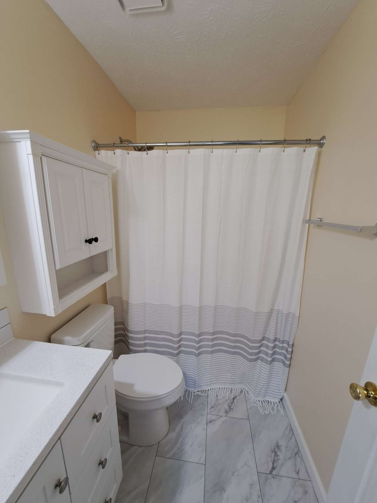 Primary Bath - all cabinets over toilets stay.