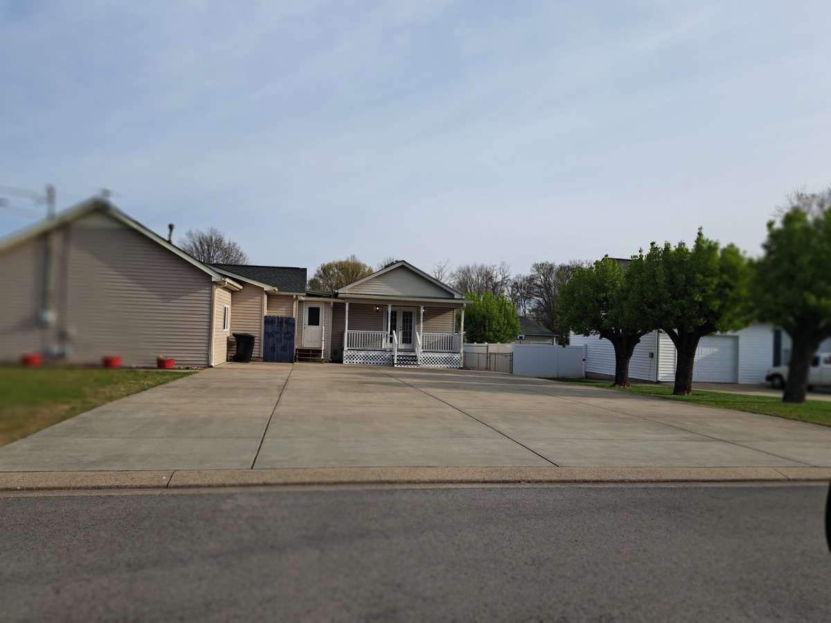Side view of the house and in-law apartment.
