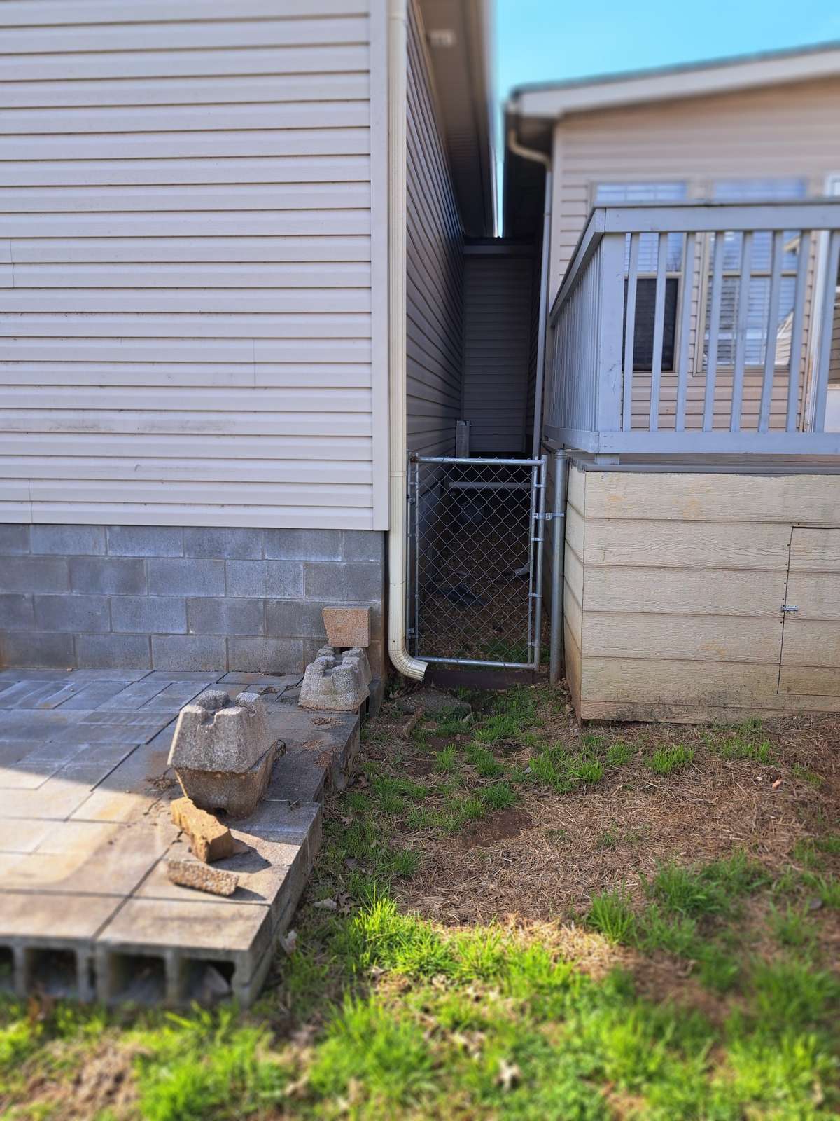 This concrete block was the foundation to a small storage shed.