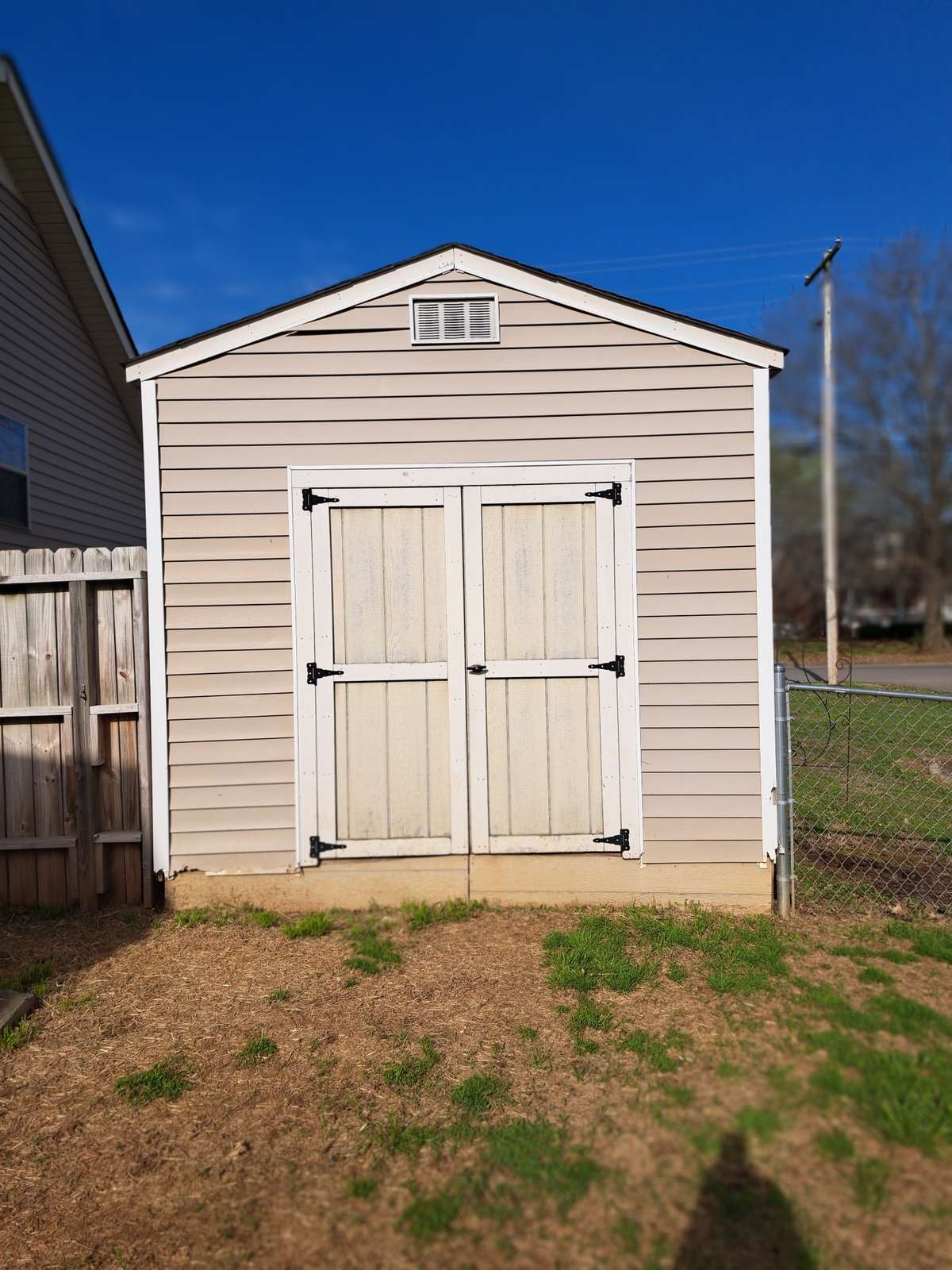 Storage building stays.