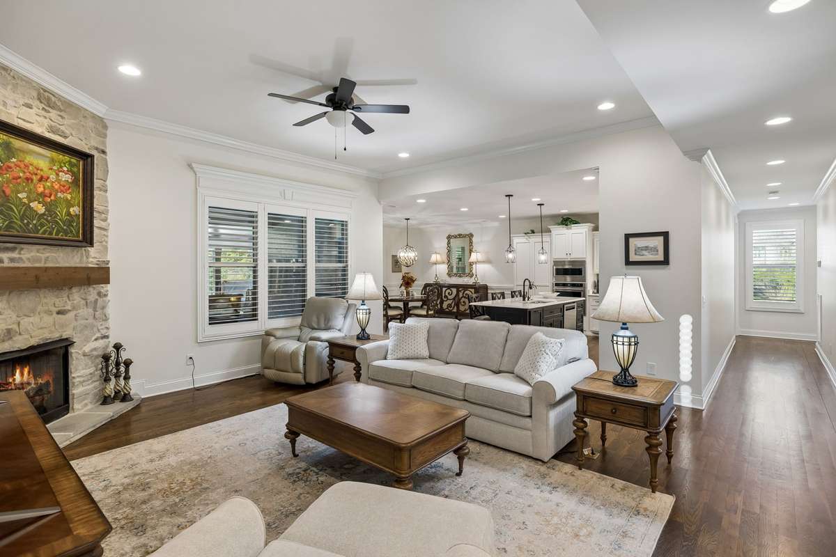 The open layout is ideal for entertaining.