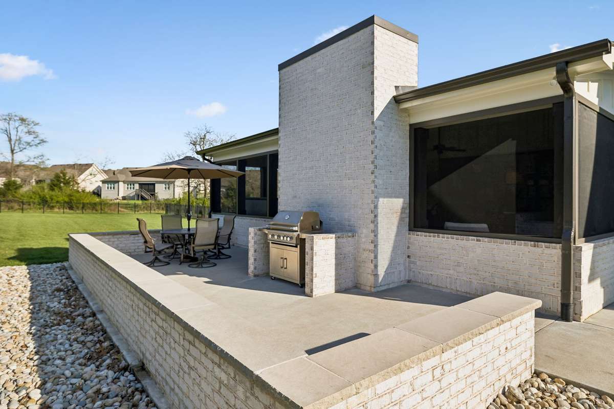 Spacious outdoor patio and grilling area