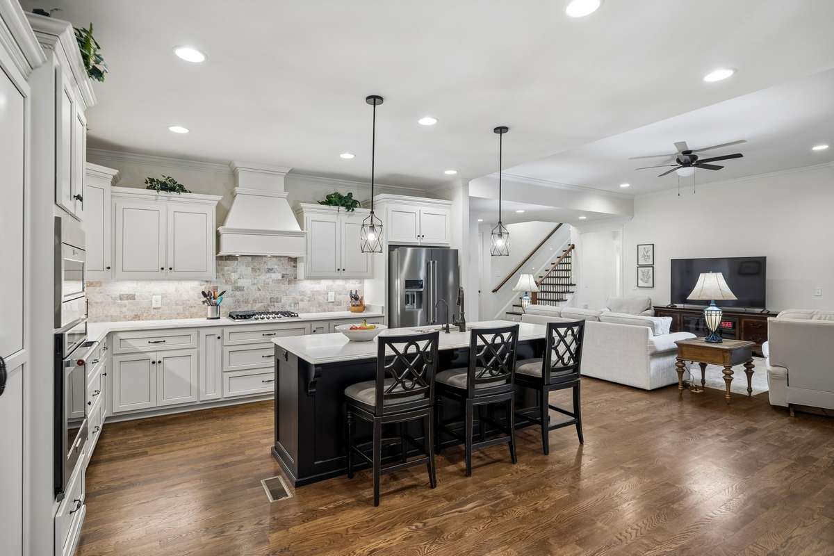 The open space is ideal for hosting friends and family.