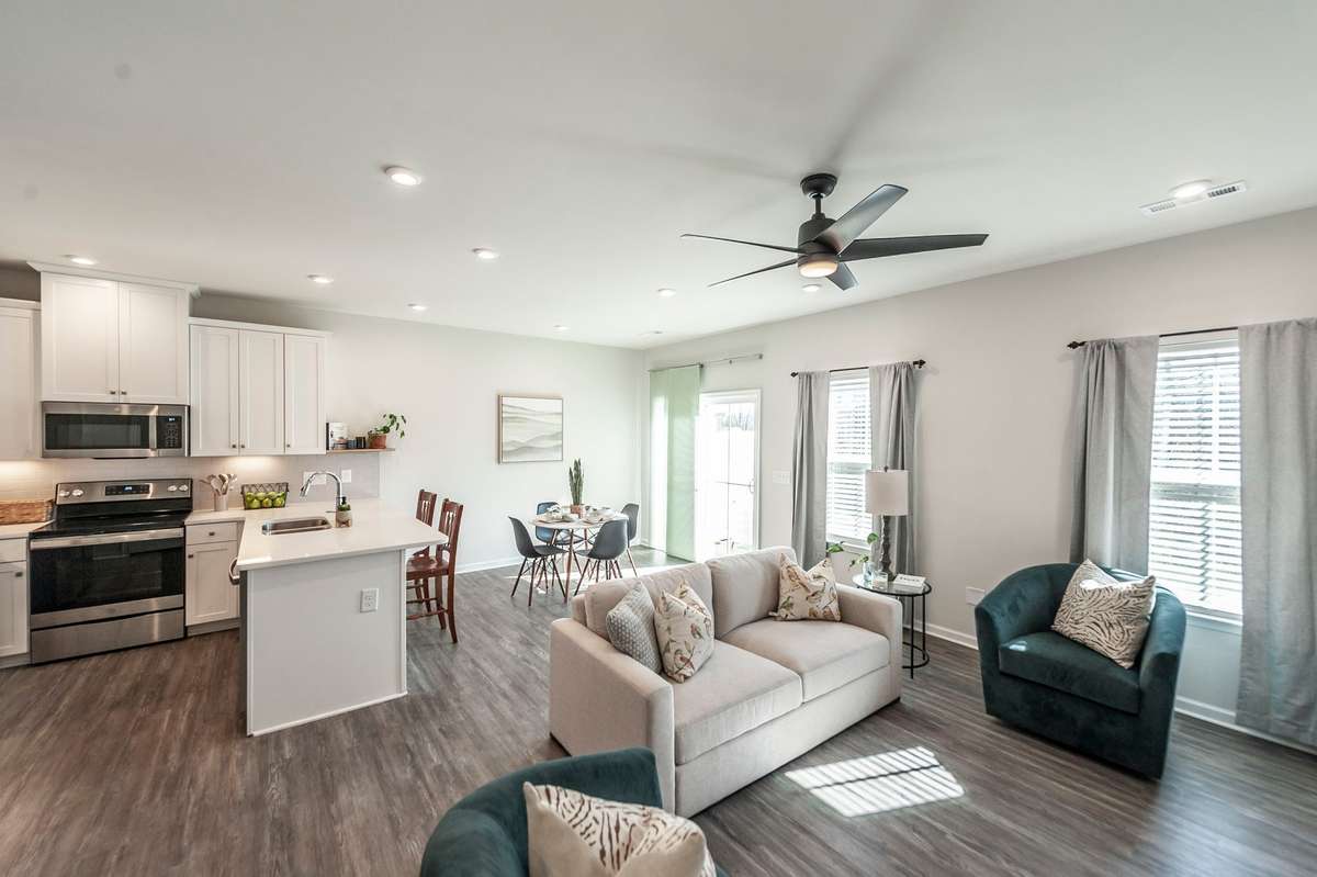 Open-concept layout allows for effortless connection between spaces, ideal for hosting guests or staying connected with family.