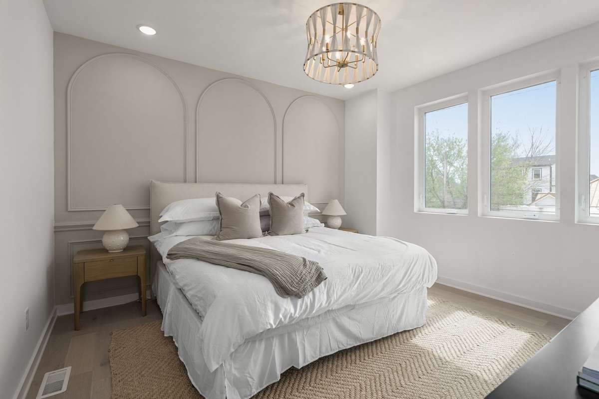 Primary bedroom off of the main living space