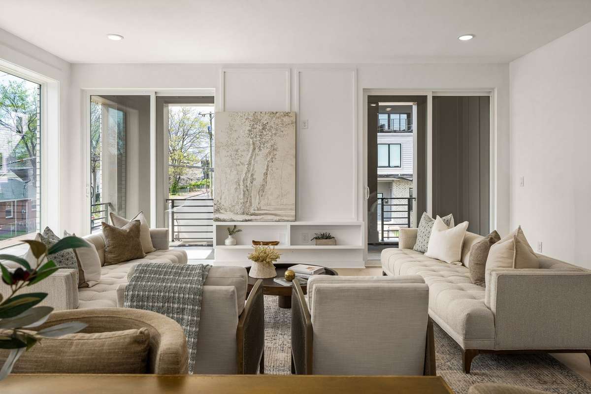 Living room filled with natural light