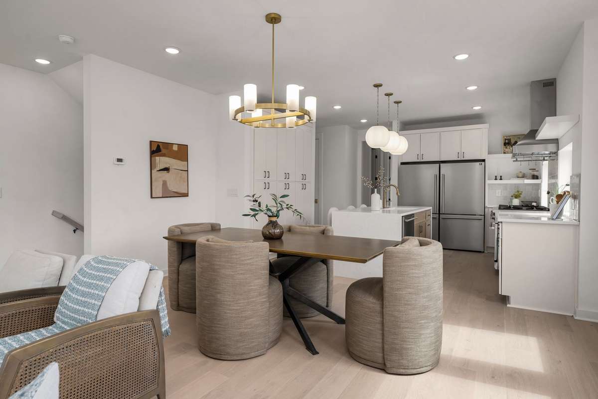 Dining area and kitchen
