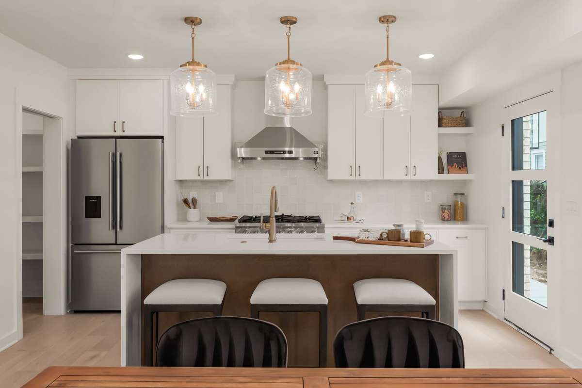 Spacious kitchen anchors the first floor living area