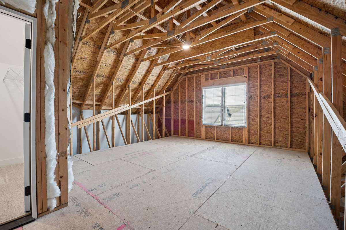 23' x 23' unfinished attic space provides ample storage and future opportunity to increase square footage