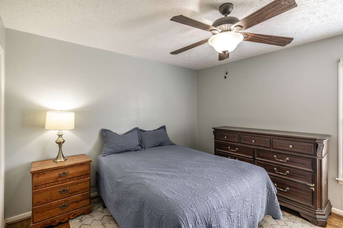 Bed 1 could be a primary bedroom with its own full bath- or perfect for aging parents or teens who need their own bathroom