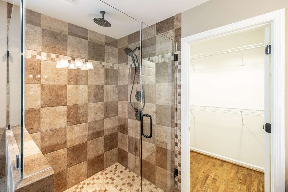 Custom tiled shower