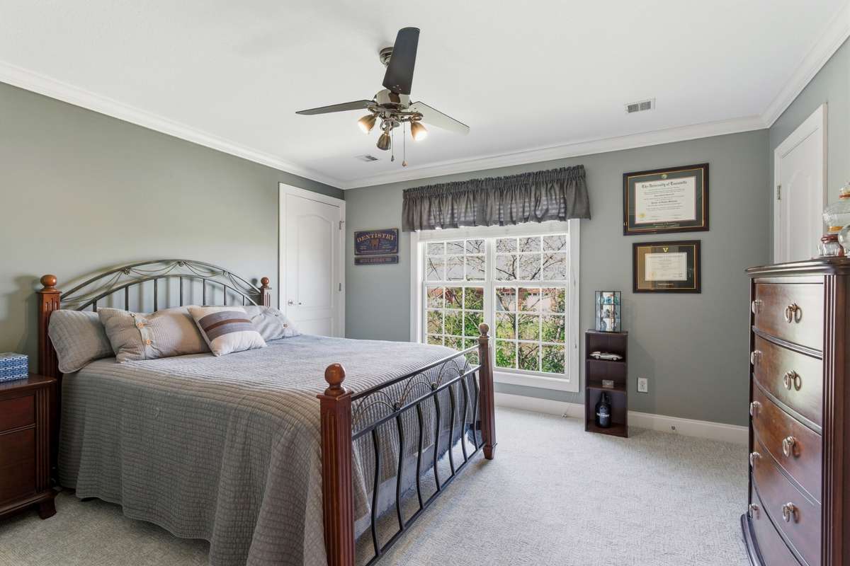 1 of 2 bedrooms located upstairs. Walk in closet as well as walk in attic access for extra storage