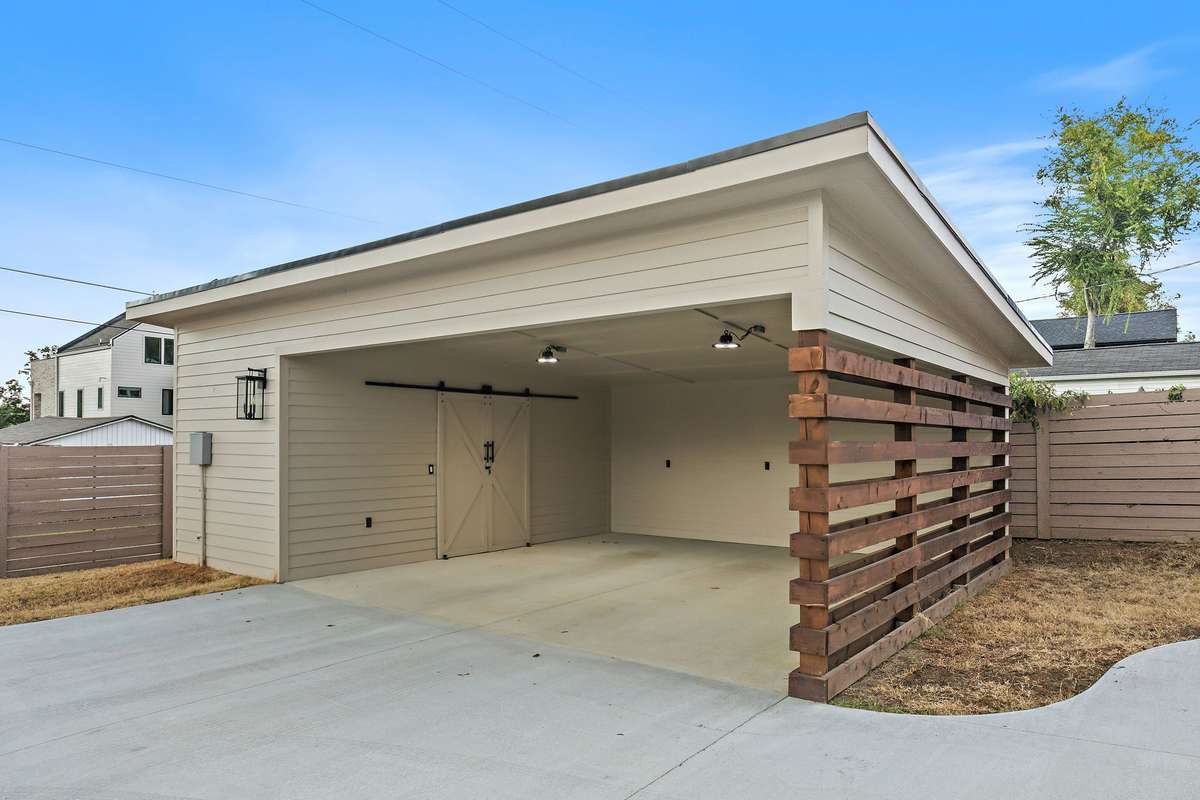 Newly built carport with DADU possibility