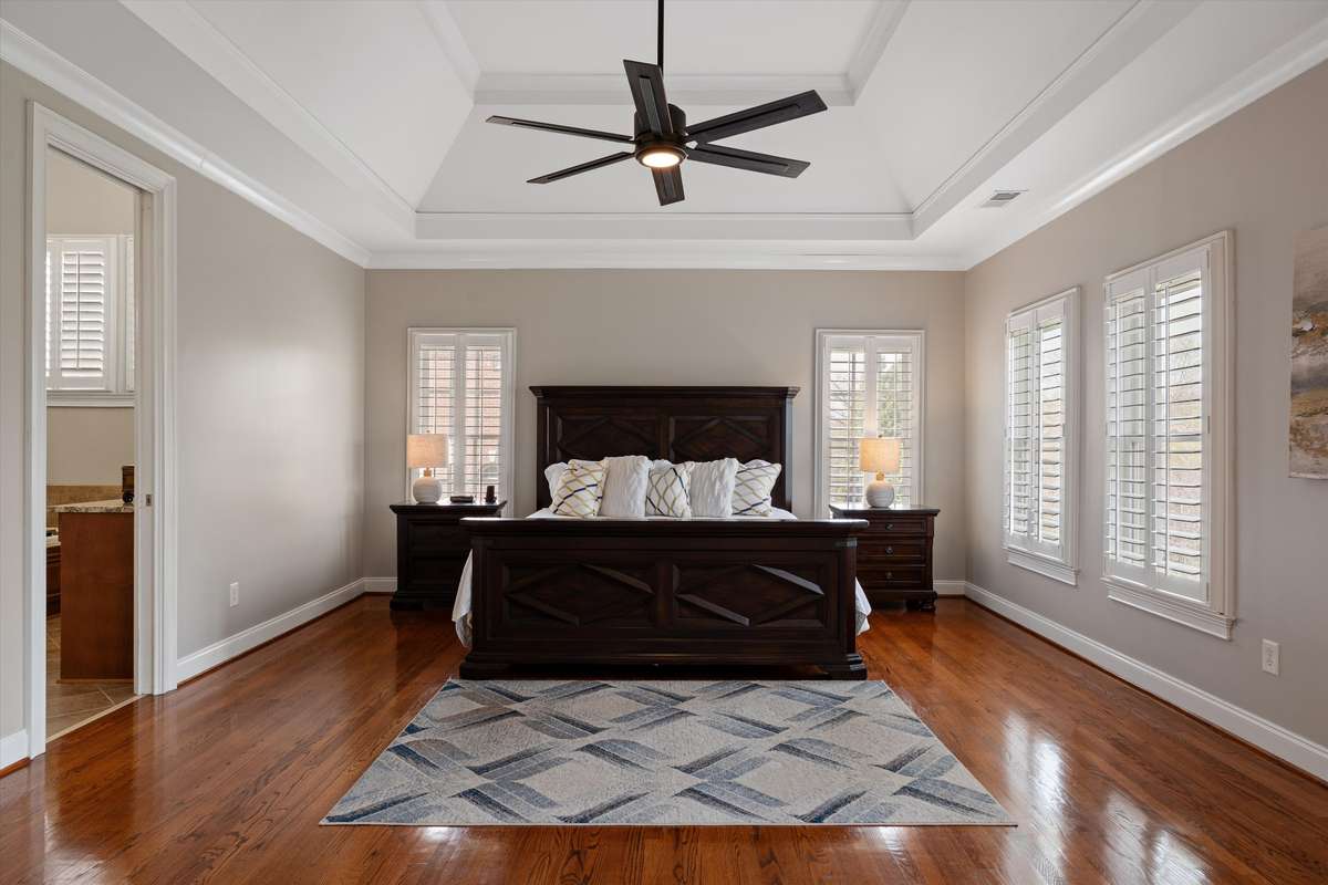 The primary suite is a true retreat