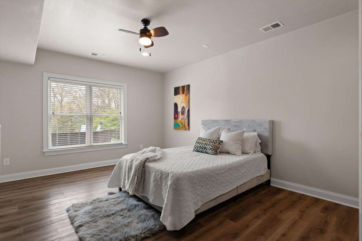 Large bedroom located in the basement