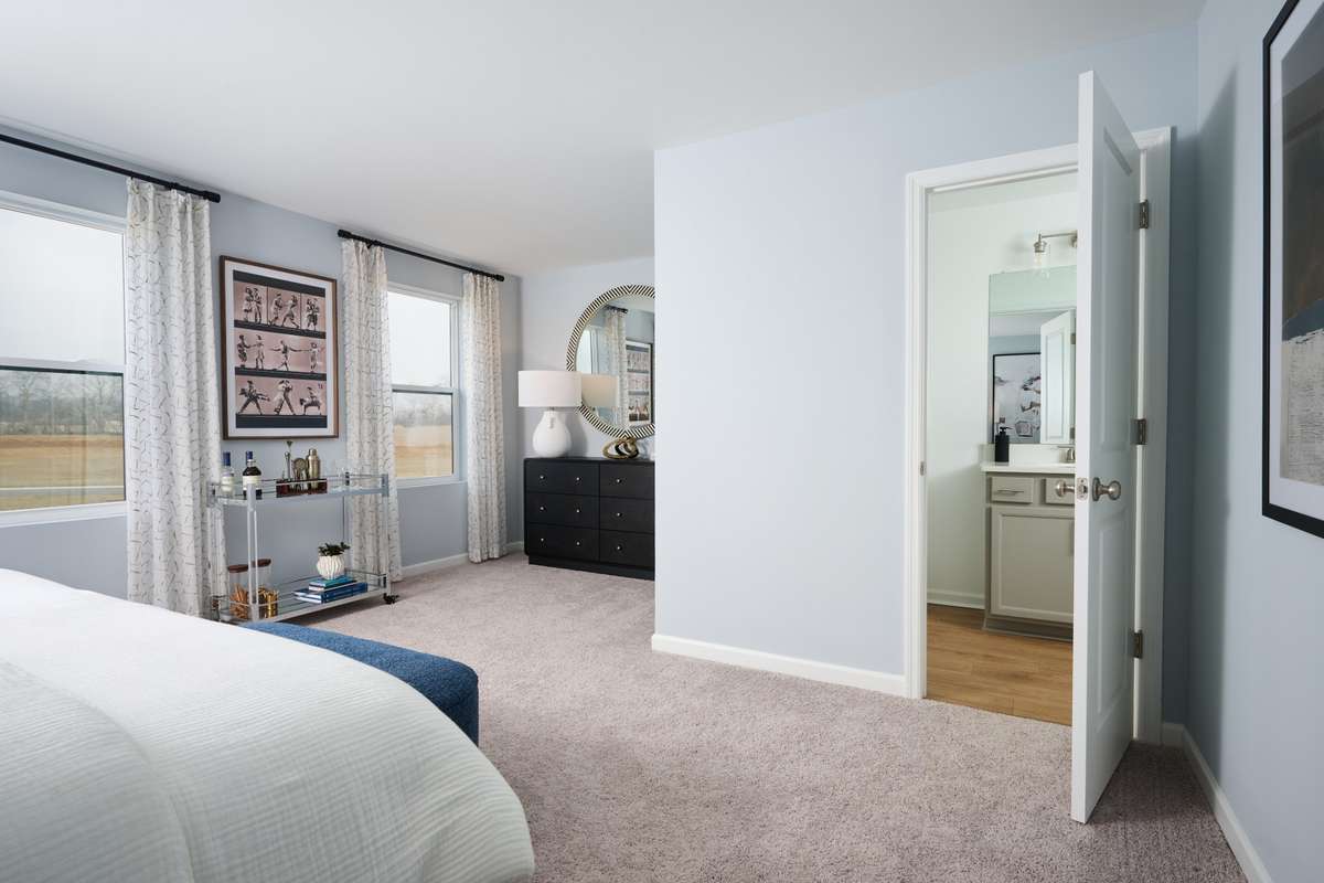Private owners retreat and bath. Photo of our furnished model home - colors may vary, see sales for specifics