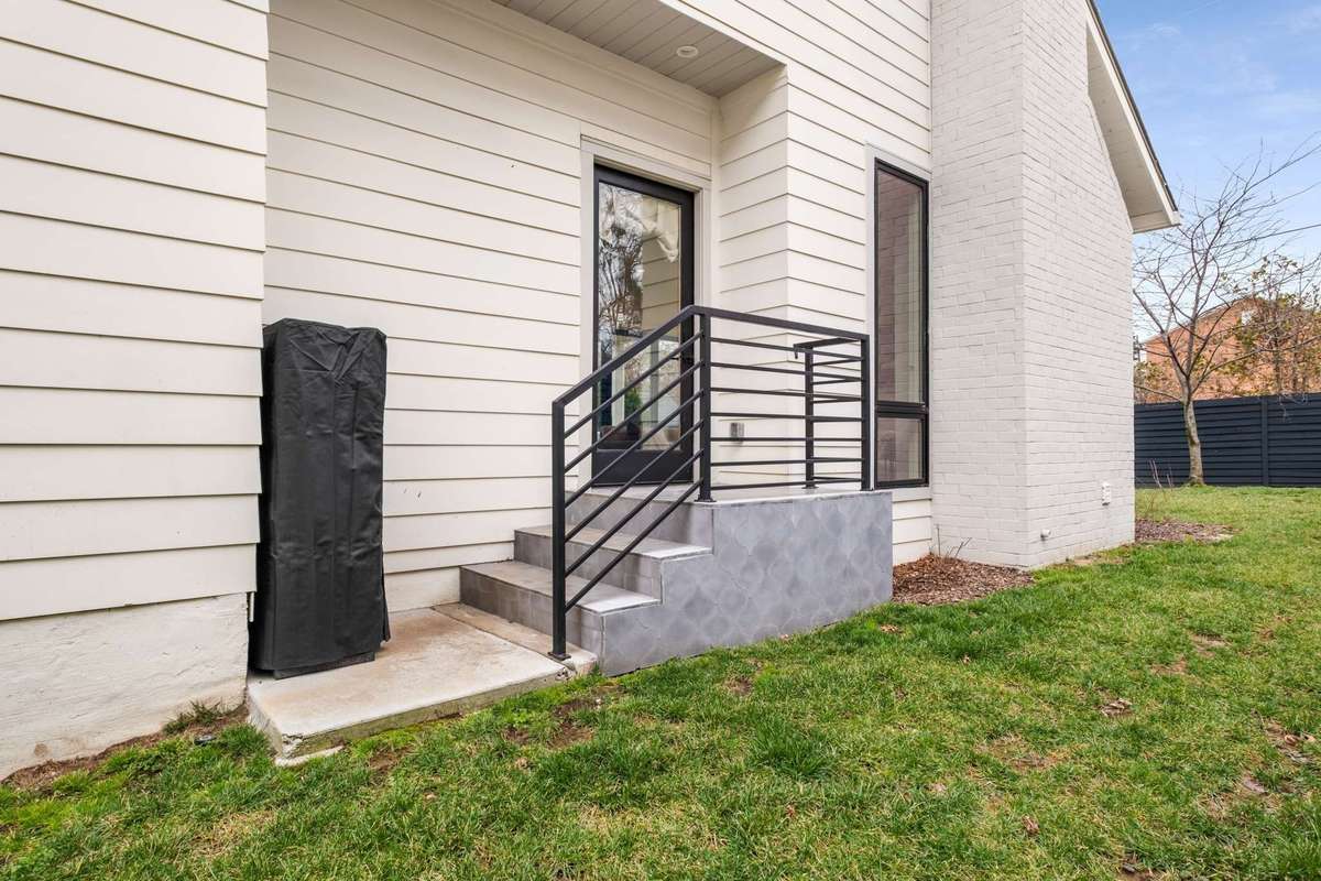 Side friends and family entry into kitchen