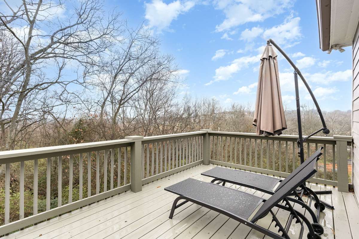This home has three separate outdoor decks, this is the upstairs rear deck!