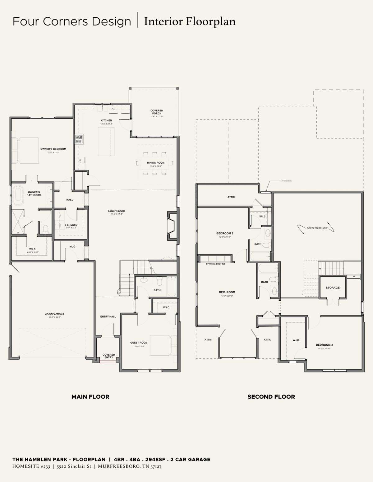 The Hamblen Park - Floorplan | Homesite #233
