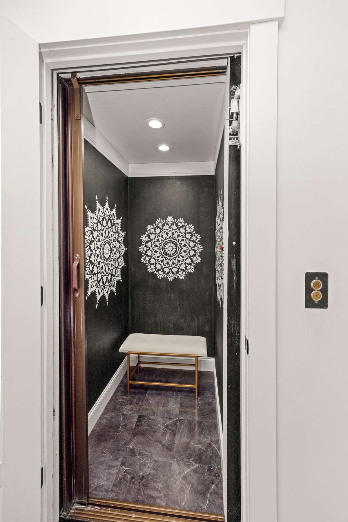 Elevator connects Main Level & Second Level of Main House.