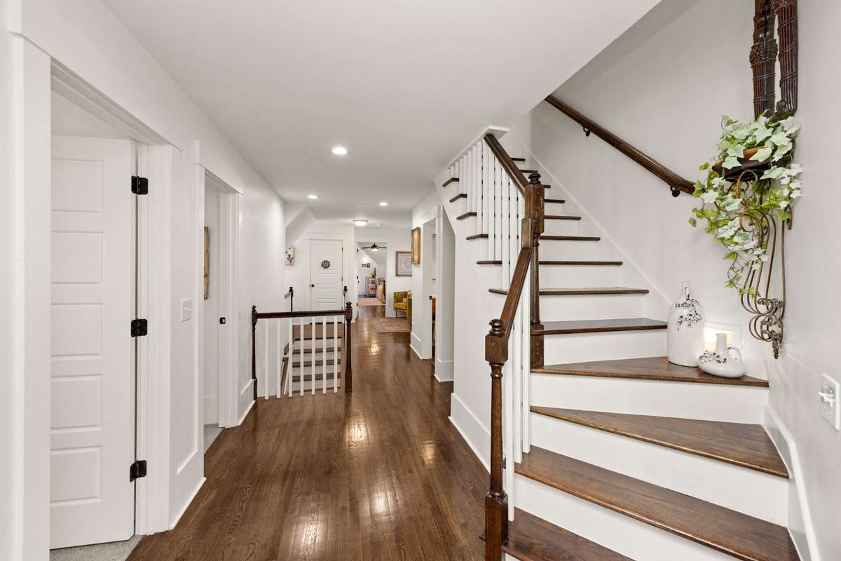 Upstairs Hallway on Second Level. Connects Main Living Area and In-Law Quarters.