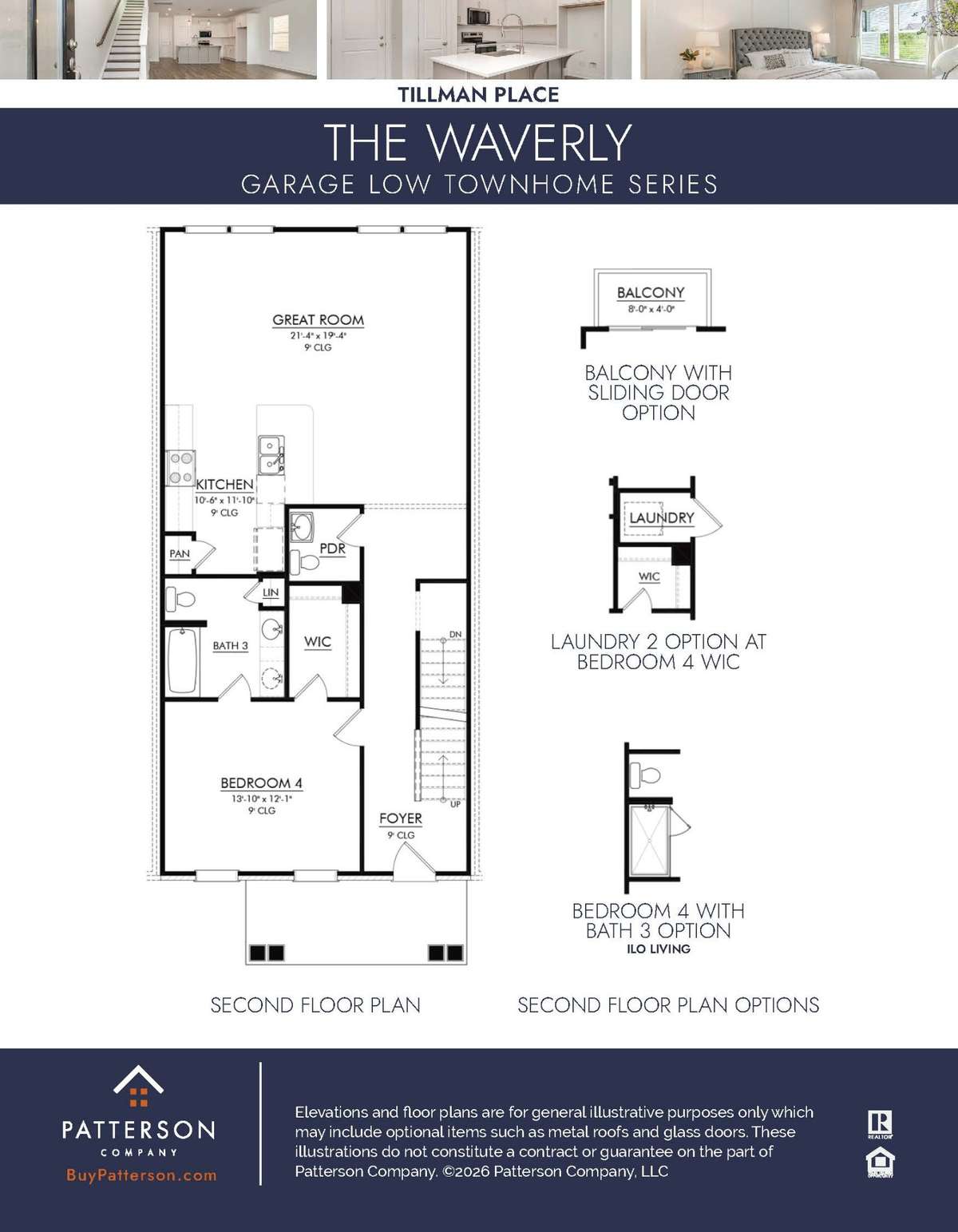 The Waverly Floor Plan | Featuring a rare fourth bedroom on the main floor - complete with en suite bathroom and walk-in closet.