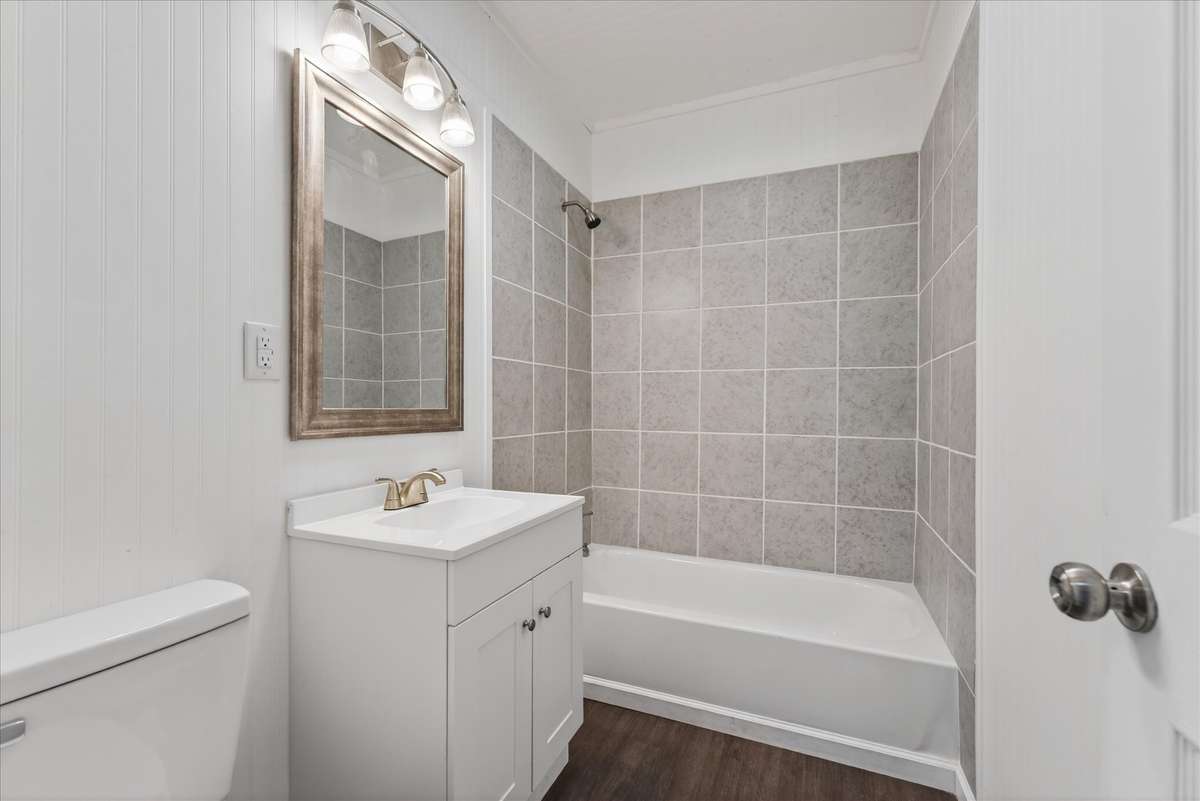Bathroom is conveinantly located in the middle of your two bedrooms but still has easy access for guests!