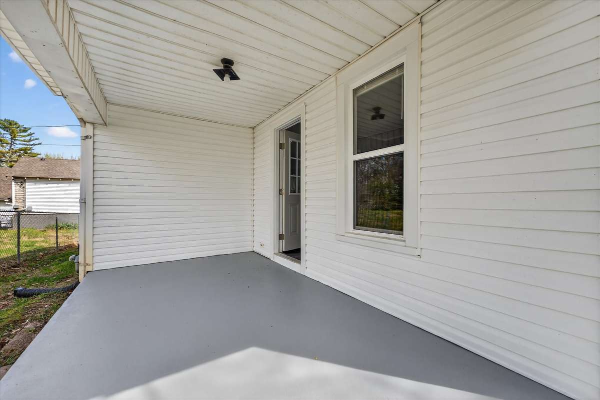 Side covered patio from your living room!
