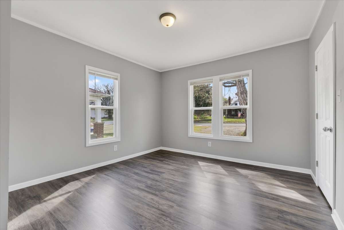 Your first bedroom offers a ton of natural light.