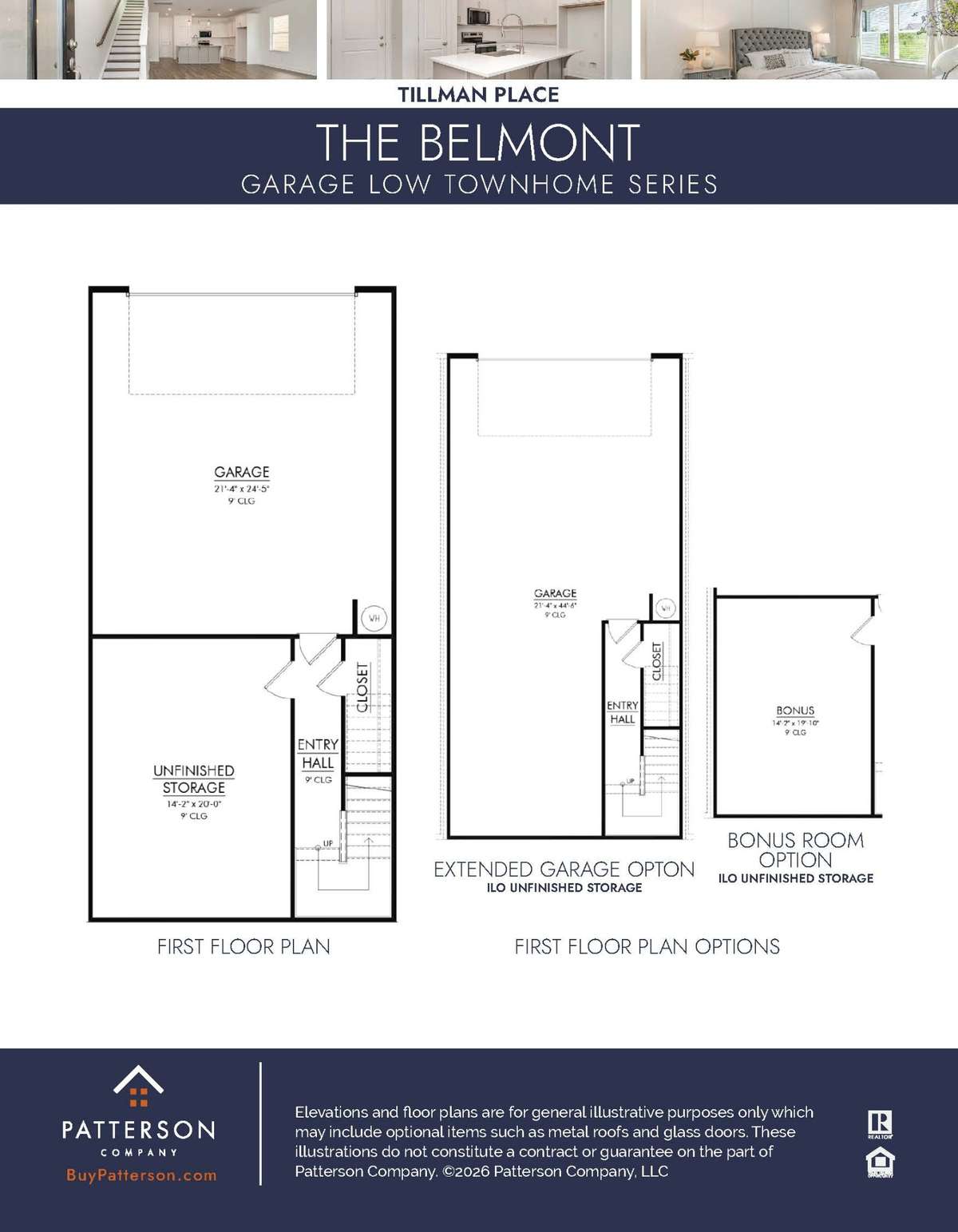 A two-car garage with alley-entry at the lower level offers lots of storage space with an included 295 sq ft unfinished storage room or optional extended/tandem garage. Finish the space for a bonus room, play room, or home gym.
