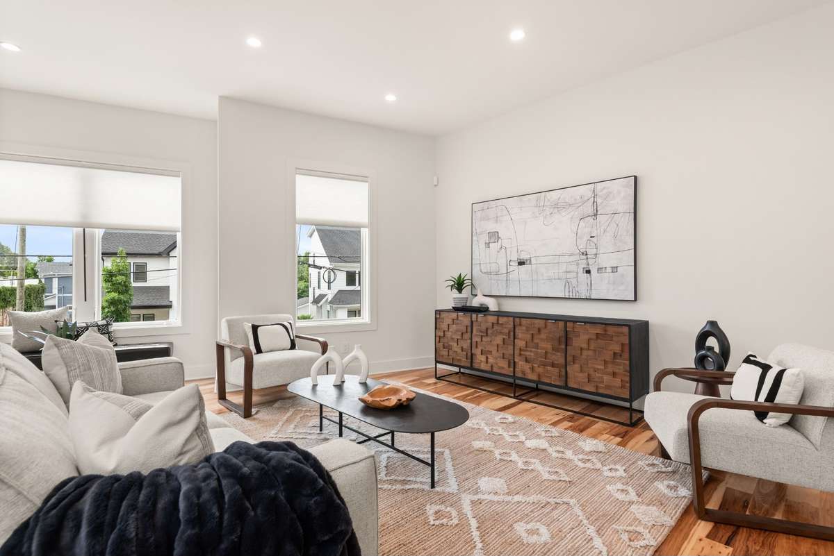 Comfortable and effortlessly luxurious, the living room invites you to relax and spend cherished time with friends and family.