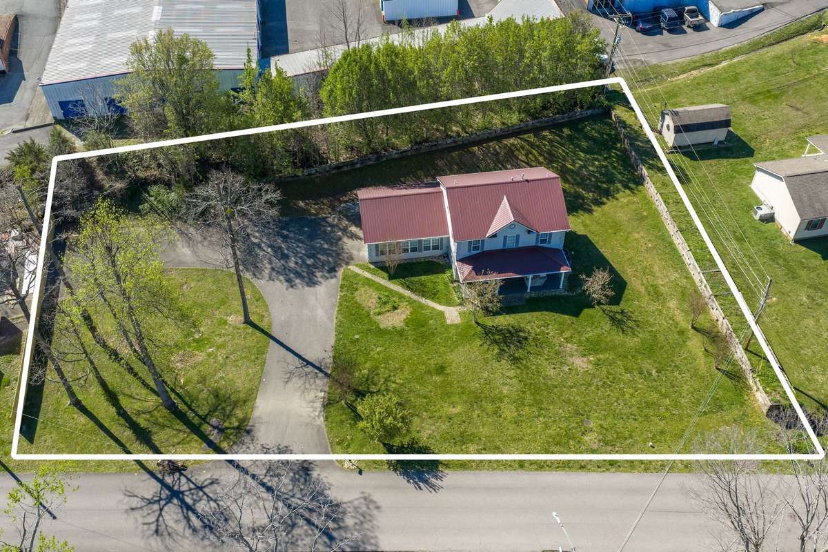 AERIAL DRONE PHOTO of the Subject Property
Rely on Survey ONLY for Exact Property Lines. 
White Lines are Approximations ONLY by the Photography Company