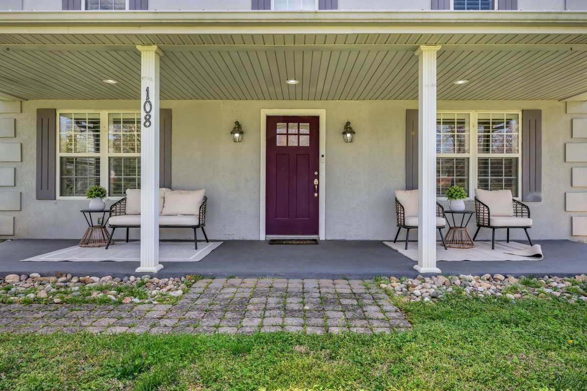 LONG Covered Front Porch