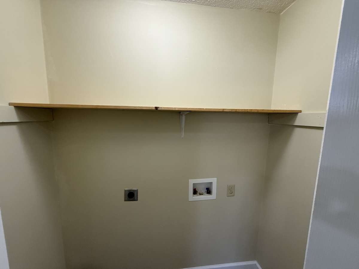 Washer dryer hookups in closet