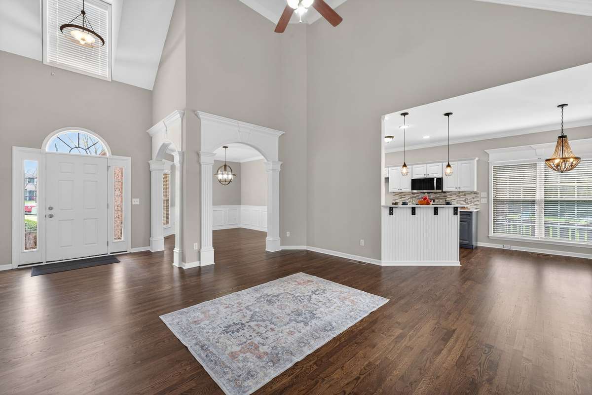 This home is open, yet with distinct living areas.