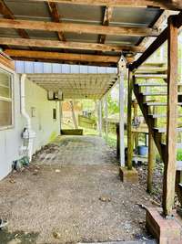Covered patio and under the deck for a total of 45x8 ft of covered space.