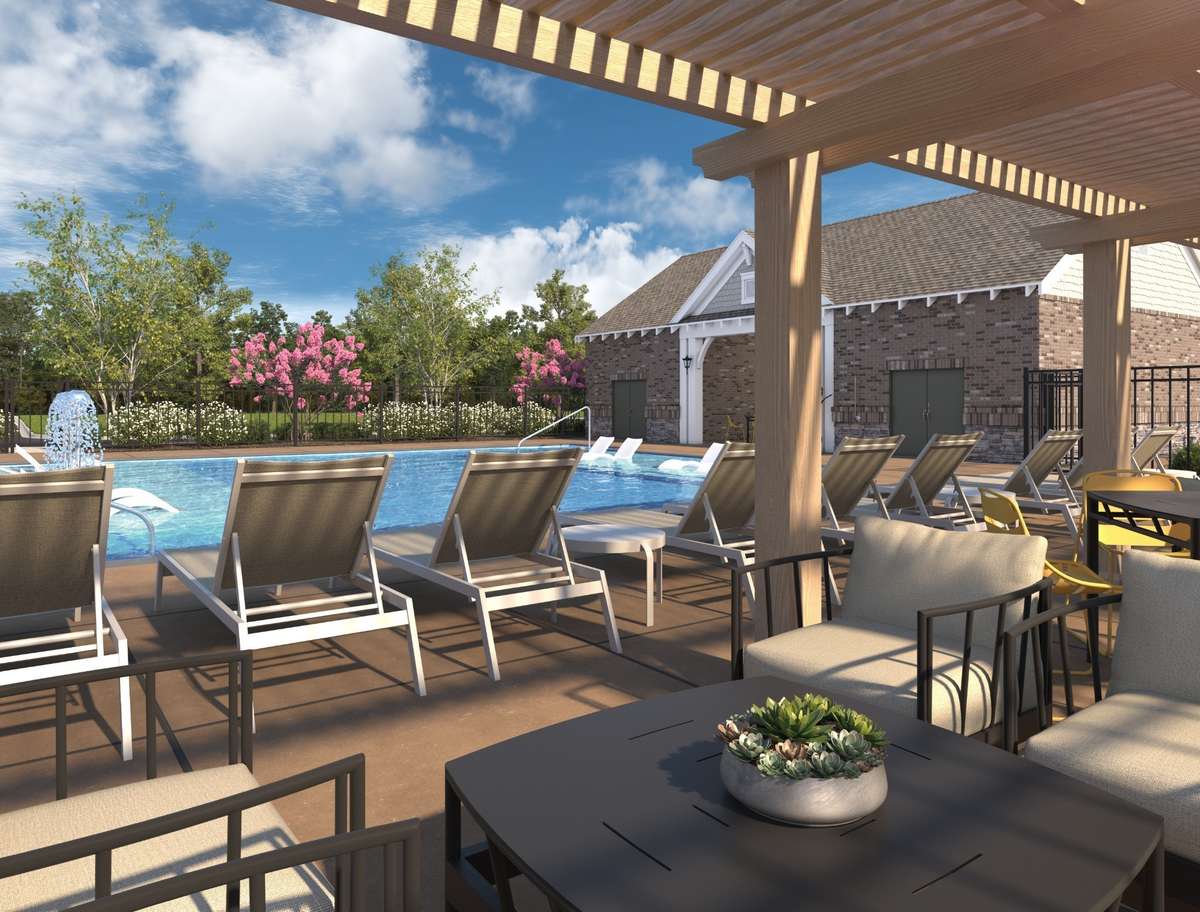 Relax under the cabana at the community pool, where shaded seating provides a comfortable spot to unwind, enjoy a book or socialize with neighbors.