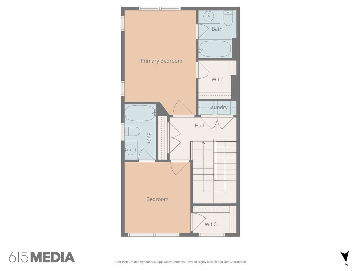 2nd Floor | Primary Bed + 2nd Bed + Laundry Room