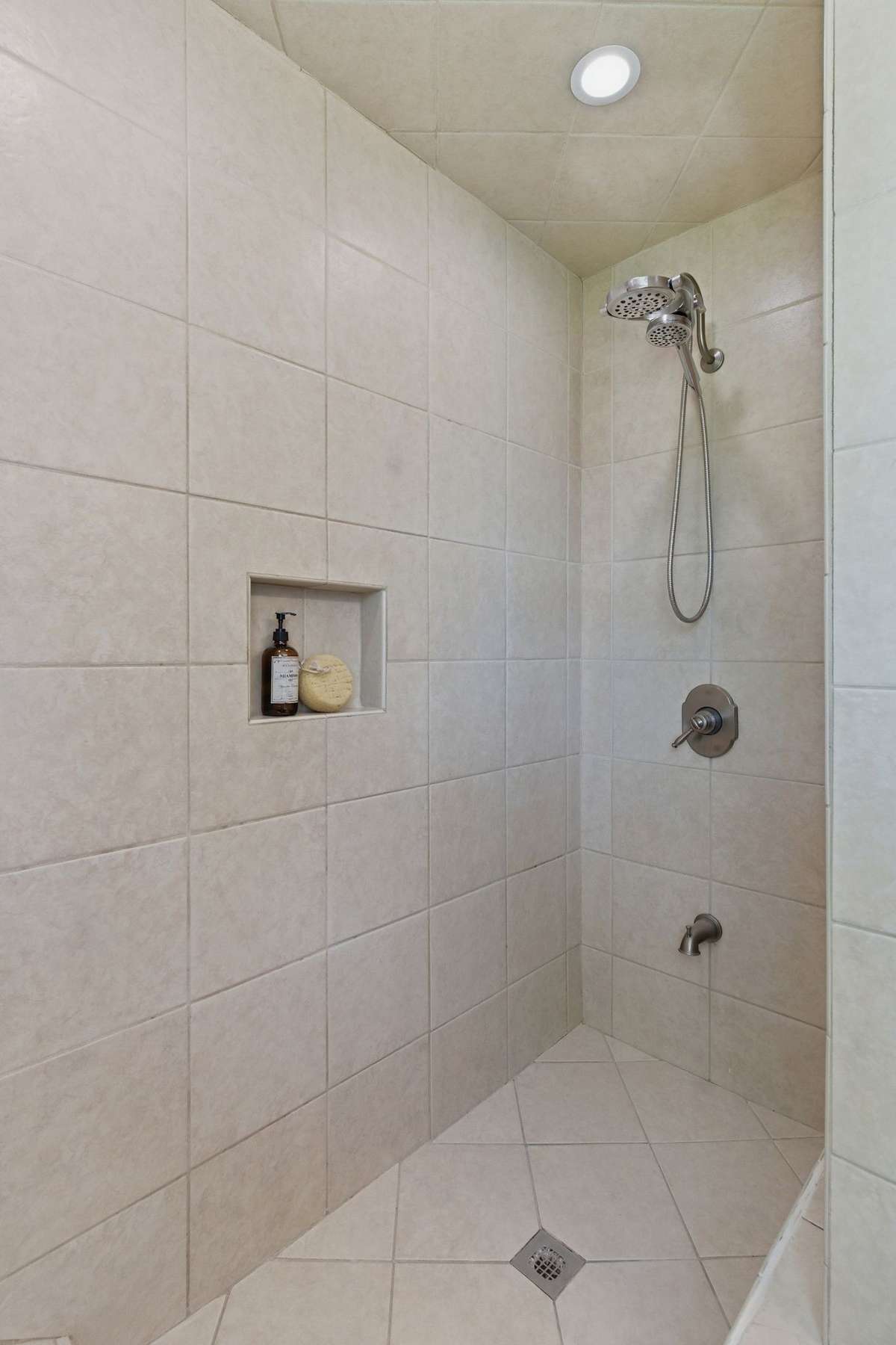 Oversized tile shower in primary bath