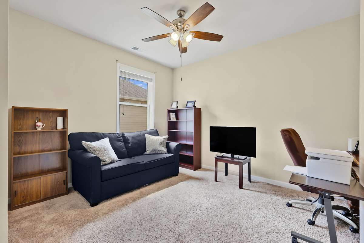 Bedroom 2 is used as an office