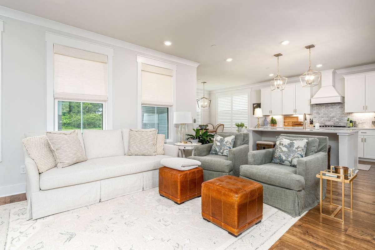 Family Room into the Kitchen - Open, Airy and Fresh