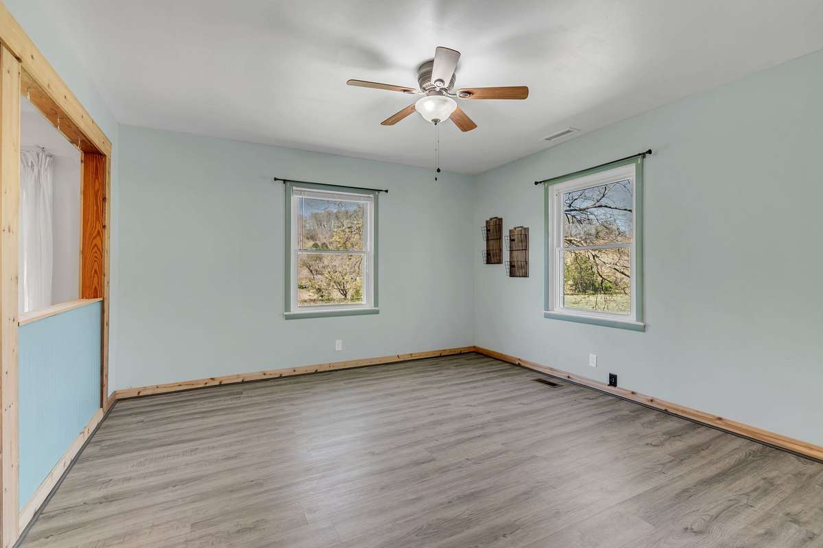 The separate dining room is open to both the kitchen and living room and is large enough to host everyone.