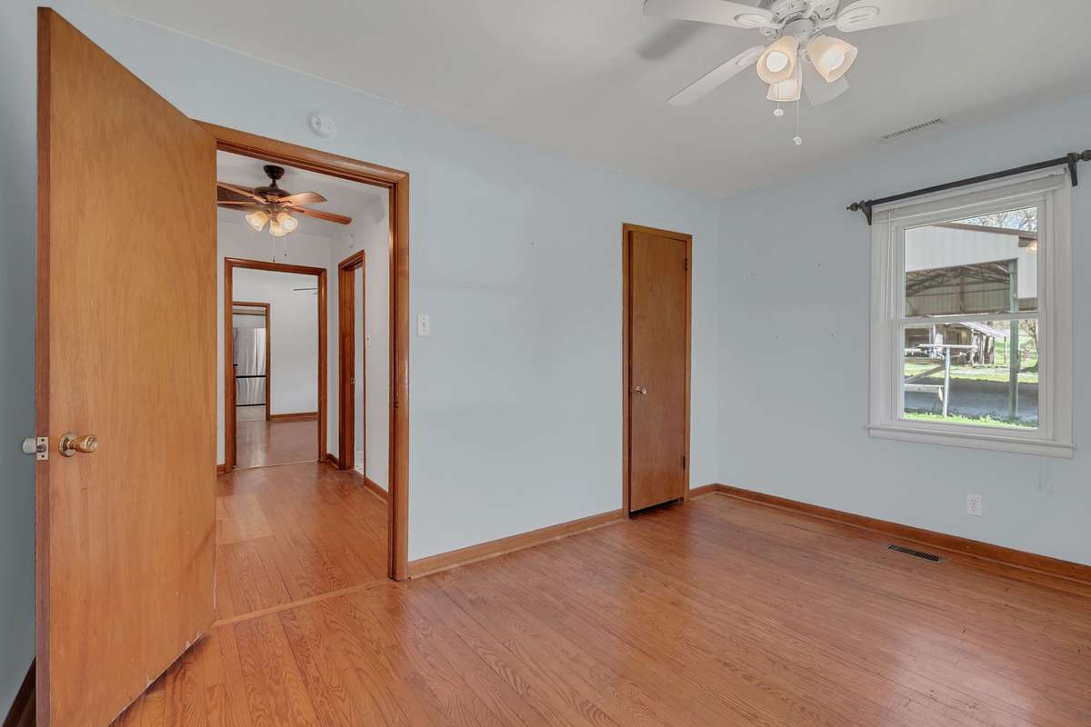 Bedroom 2 is also a good size and has one window facing the side and one toward the back yard.