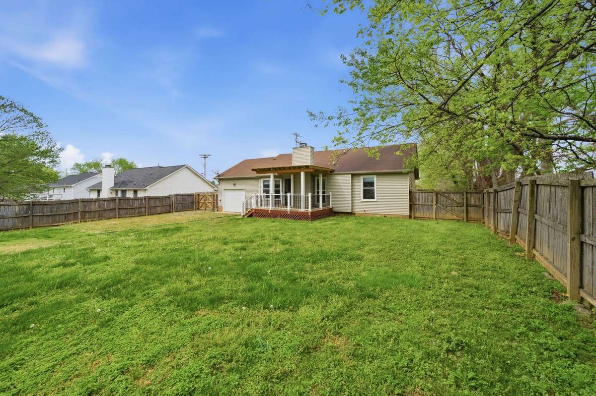 Fenced yard