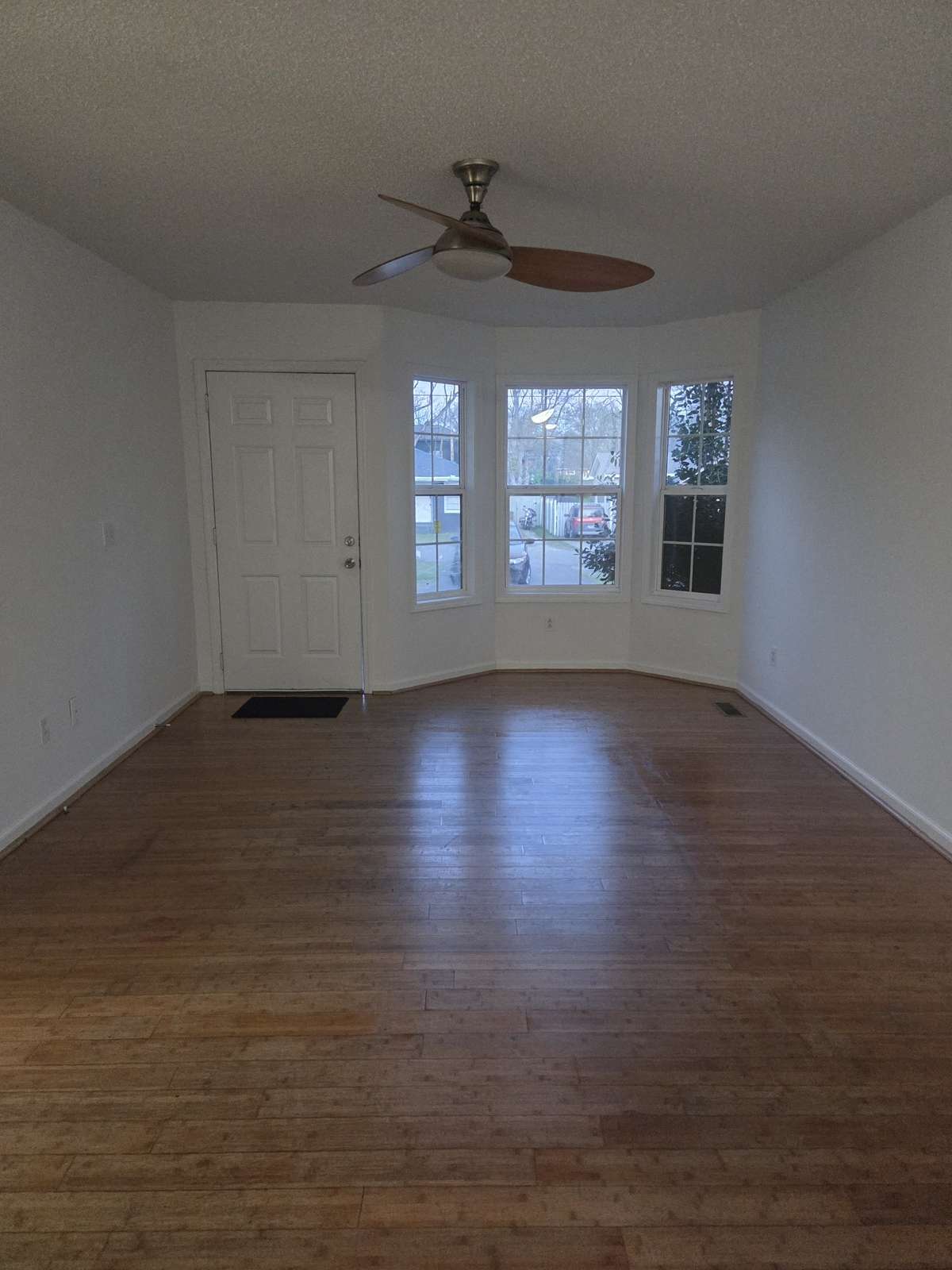 Living room with bay window